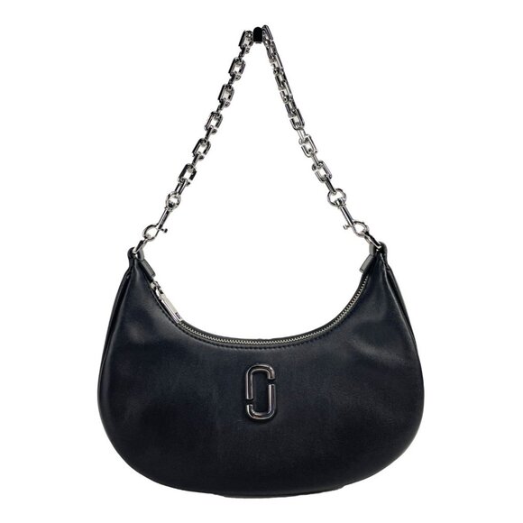 NEW Marc Jacobs The Curve Bag Leather Purse Bag Black Top Handle Leather Purse